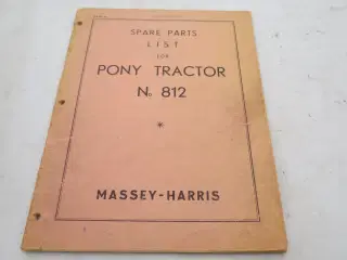 1 stk Reservedels Katalog Massey Harris Pony