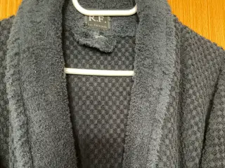 Morgenkåbe, herre, sort frotte