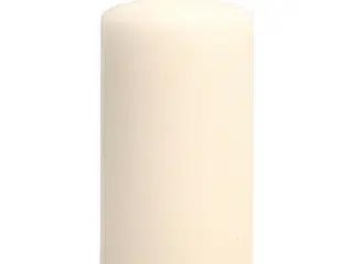 Råhvide bloklys 100 mm - 6 stk. med 21 timers brændetid