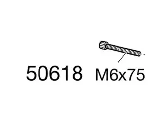 Thule unbr.bolt m6x75 sort