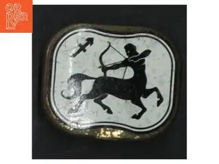 Vintage pastilleskrin (str. 8 cm. og. 4 cm. og. 4 cm)
