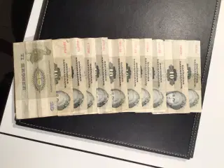 Gamle 10 kr. sedler fra 1972