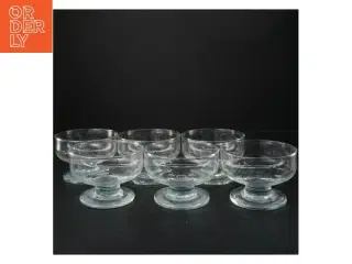 Sæt med 6 glas serveringsskåle (str. 8x11 cm)