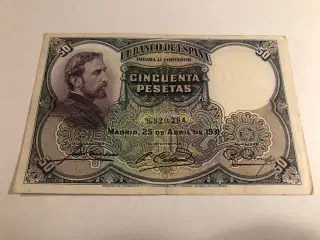 50 pesetas Spain 1931