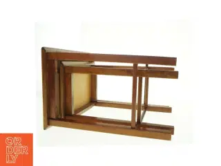 2 stk. 1960&#39;er Teak Træ indskuds bord (str. 43 x 30 x, 25,5 cm og 45 x 40,5 x 31 cm)