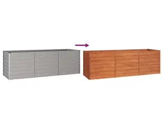 Højbed 240x80x77 cm cortenstål rustfarvet