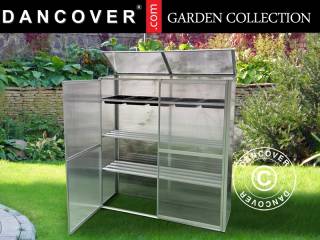 Minidrivhus, Polycarbonat, 0,5m², 0,39x1,3x1,4m, A