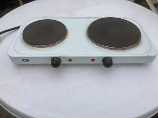 Elektrisk kogeplade med 2 plader 