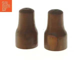 Sæt med salt- og peberbøsser i teak (str. 7x4,5 cm)
