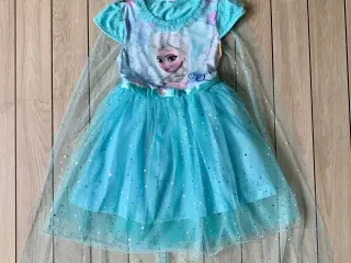 Frost kjole med slæb str. 116 med Elsa fra Frost