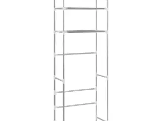 Opbevaringsstativ med 3 hylder 53x28x169 cm sølvfarvet