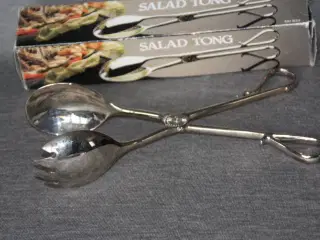 Salat tang i sølvplet købt i 1991 hos Guldsmeden