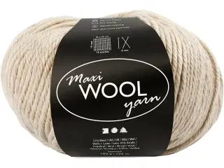 Superwash Uldgarn Sand Melange 100g - 125m