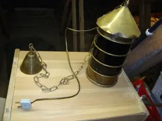 Messinglampe, cylinder, 100år gammel