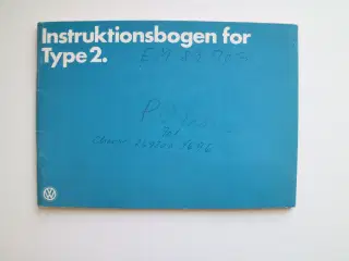 VW instruktionsbog Type 2 - "rugbrød" 1978