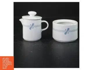 Retro sukker- og flødesæt i porcelæn fra Kahla (str. Ø 9 & Ø7 cm)
