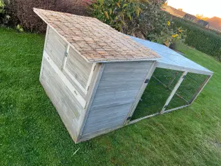 Udendørs kaninbur med løbegård