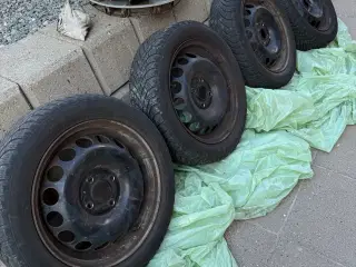 Vinterdæk - stålfælge til Toyota Aygo, Citroën c1