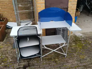 Let og foldbart campingbord alu/stål