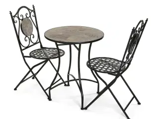 Spisebordsæt med 2 stole Versa Ivar Sort 60 x 71 x 60 cm