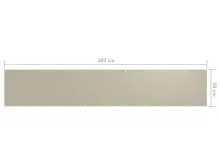 Altanafskærmning 90x500 cm oxfordstof beige