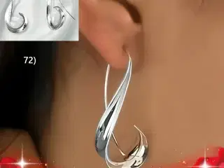 * Sterlingsølv; Sterlingsølv; Elegante krog-ørerin