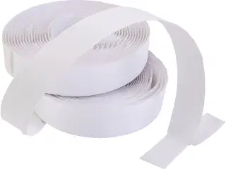 Selvklæbende Burrebånd 2 cm x 25 m - Hvid