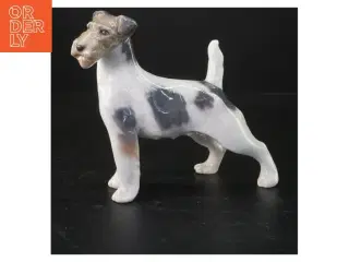Porcelæn terrier figur (str. 14x16 cm)
