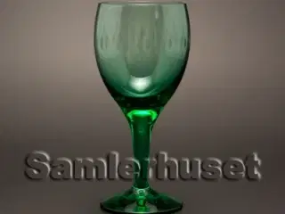 Kirsten Pil Hvidvinsglas, grøn. H:130 mm.