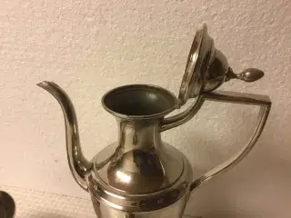 Pletsølv Kaffekande Sukkerskål Flødekande