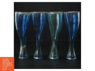 Blå glasvaser (str. 20 cm)