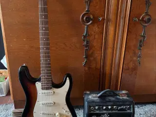 El guitar og forstærker sælges samlet 