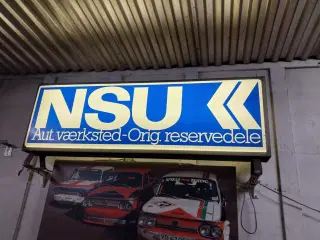 Retro NSU lysskilt