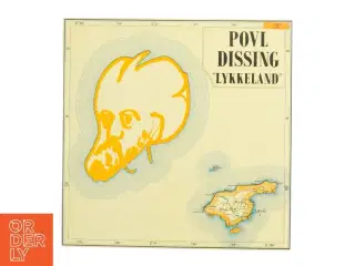 Povl Dissing &#39;Lykkeland&#39; Vinylplade fra Exlibris (str. 31 x 31 cm)