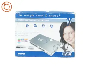 External card reader and 3 port usb 2 hub fra Stweex (str. 10 x 7 cm)