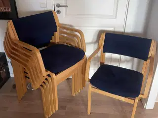 6 stk. Farstrup stole i massiv bøg med armlæn