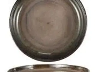 12 stk. Tallerken lav kant stentøj rose 220 mm Rustik