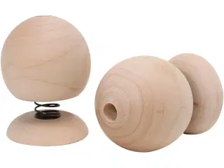 Hoppedihopfigur i træ, H: 75 mm, diam. 50 mm, 12 stk./ 1 pk.