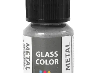 Glass Color Metal Sølv - 30ml Vandbaseret Maling