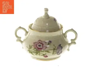 Porcelæn sukkerskål med låg (str. 13 cm)