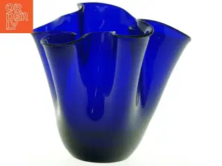 Tulipan vase i blå glas (str. H. 20 cm)