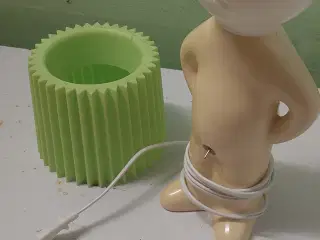 Mr.P lampe med grøn skærm