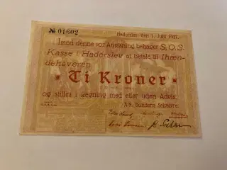 10 Kroner S.O.S Kasse Haderslev