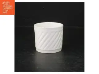 Brugt hvid porcelænskrukke (str. Ø. 7,5 cm)