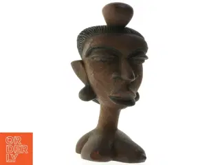 Træskulptur af kvinde (str. 28 x 13 cm)