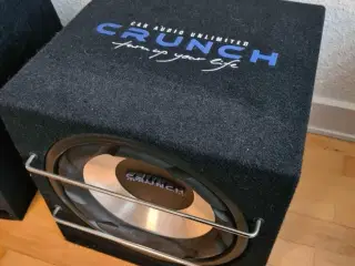 Crunch 12" subwoofer + 2200w forstærker 