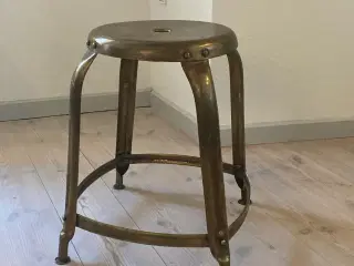 Skammel/ taburet med messing finish