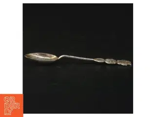 Antik sølv teske med detaljeret skaft (str. Længde. 12 cm)