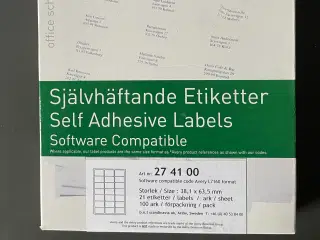 Selvklæbende etiketter til printer