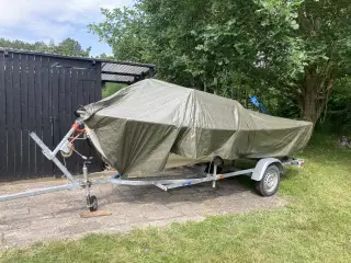Jolle, Askeladden 14 fod, 15 hk. Yamaha, Trailer